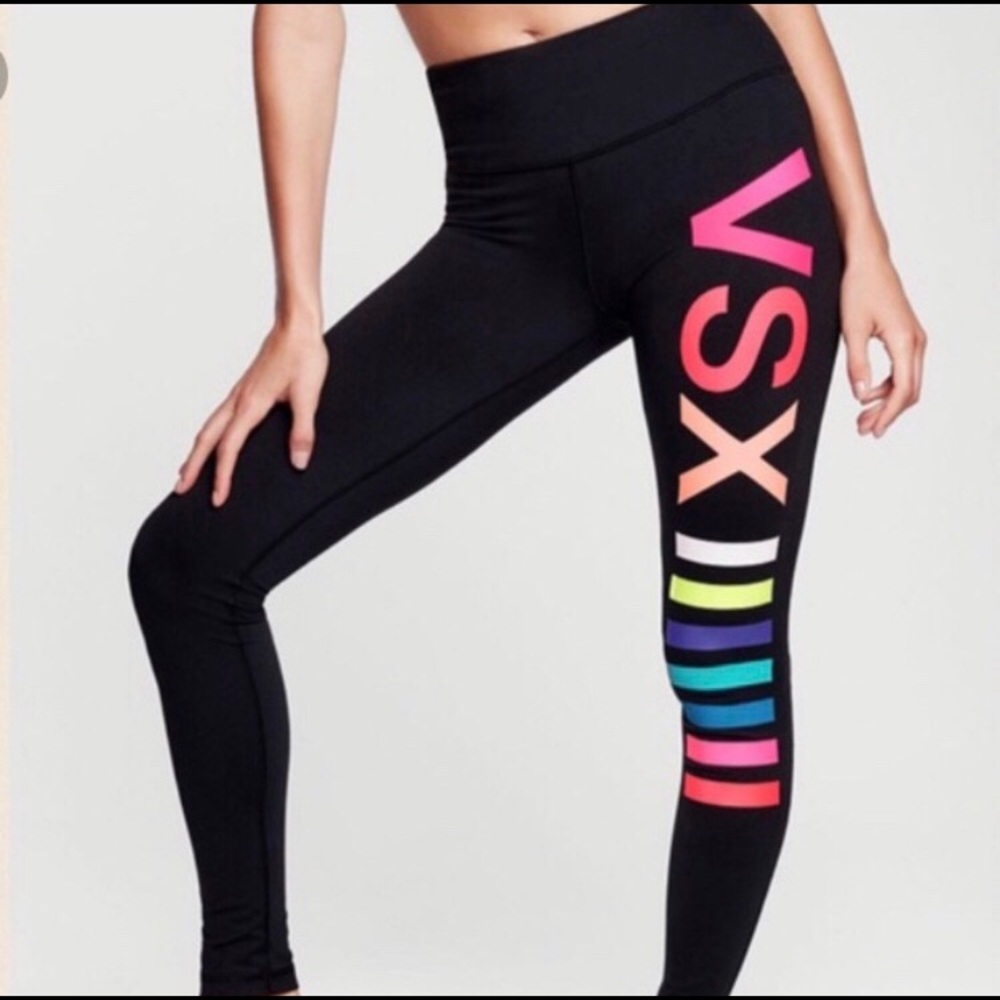 Victoria Secret Sport logo tights size L